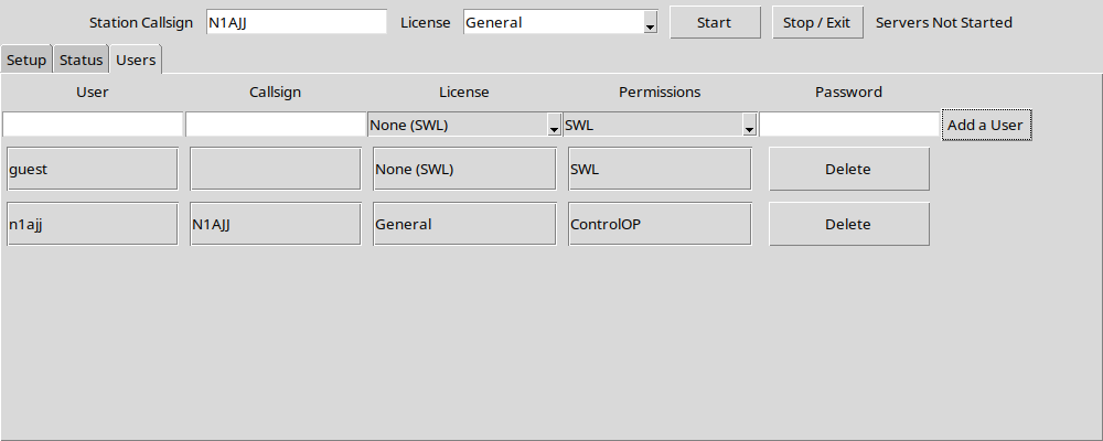 Users Tab